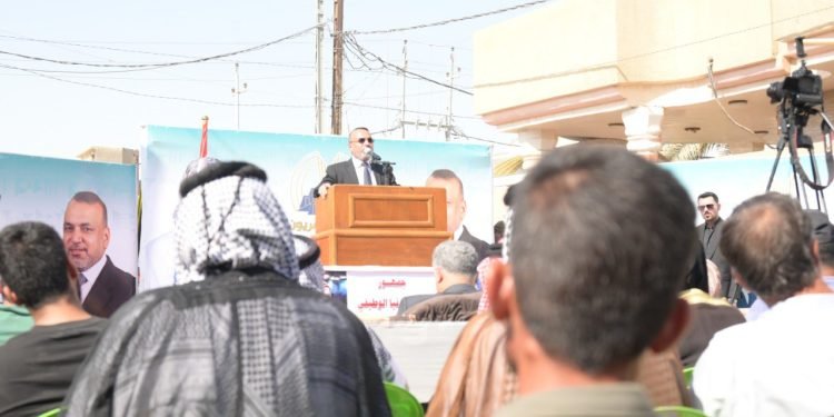 الاسدي يشارك في تجمع جماهيري داعم لمرشحة سومريون دنيا الوطيفي في بابل