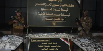 إحباط محاولة تهريب 154 كغم مخدرات عبر بالونات هوائية غربي الأنبار