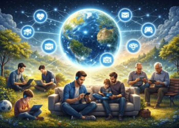 العلاقة بين استخدام المنصات الرقمية ورفاهية مختلف الفئات العمرية عالمياً