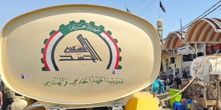 ضمن خطة الأربعين.. الحشد الشعبي يضخ 17 مليون لتر ماء لخدمة الزائرين