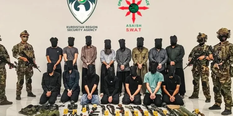 آسايش كوردستان يعلن تفكيك خلية لداعش واعتقال 22 متهماً